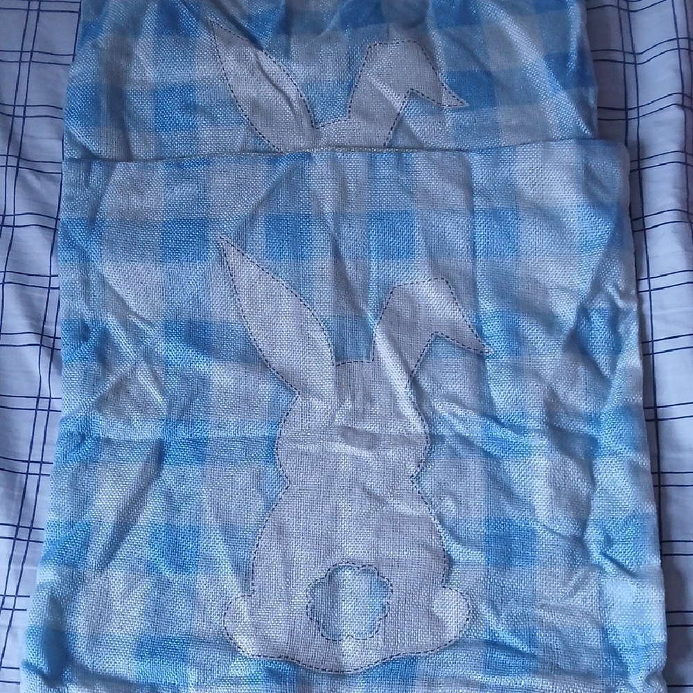 Easter Blue and White Bunny Tapestry